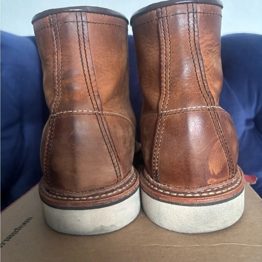 Red Wing Shoes Boots Leather Moc Toe Boots/Copper Rough & Tough